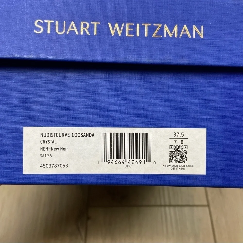 Stuart Weitzman Nudistcurve 100 Sandal in Crystal Size 7